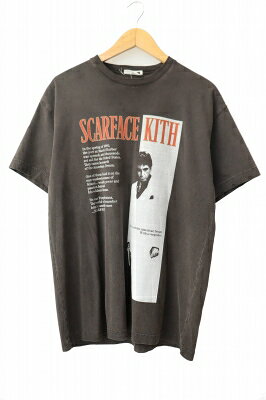 【中古】キスニューヨークシティ KITH NYC ×Scarface スカーフェイス 25AW Poster Vintage Tee ポスター ヴィンテージ 半袖 Tシャツ XS 黒 ブラック ブランド古着ベクトル 中古 260815 メンズ