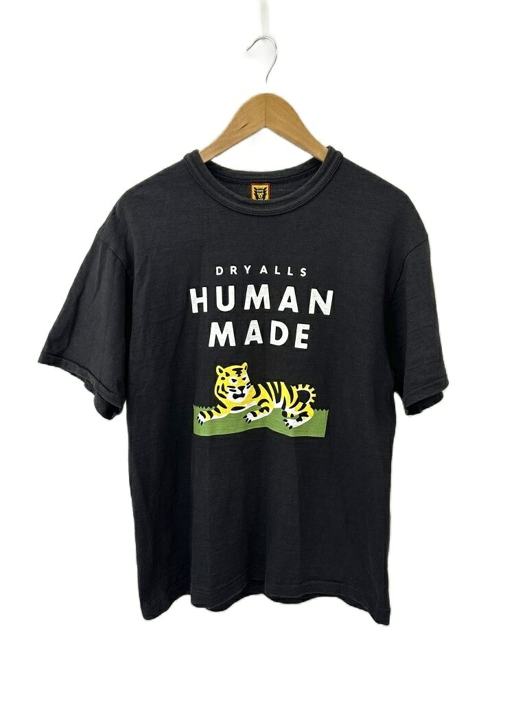 【中古】ヒューマンメイド HUMAN MADE TIGER T-SHIRT プリント 半袖 Tシャツ L 黒 ブラック ブランド古着ベクトル 中古261010 メンズ