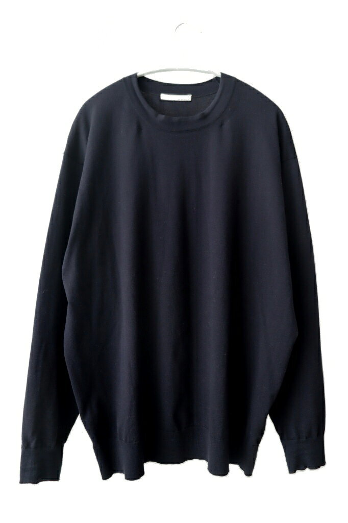 【中古】オーラリー AURALEE 22SS SUPER HIGH GAUGE COTTON KNIT スーパー ハイゲージ コットン ニット P/O A22SP02PD 5 紺 ネイビー ブランド古着ベクトル 中古 261016 メンズ