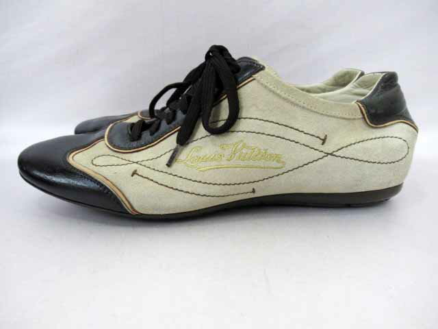 ルイヴィトン LOUIS VUITTON ロゴ刺繍 スエード スニーカー 【ブランド古着ベクトル】【中古】180921☆AA★ メンズ