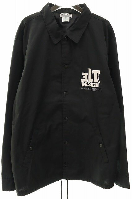 【中古】ANRIVALED BY UNRIVALED アンライバルド COACH JACKET コーチ ジャケット ロゴ ブラック XL【ブランド古着ベクトル】230802 メンズ