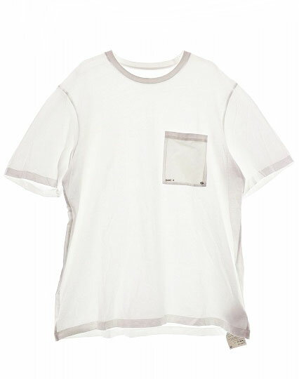 【中古】オーエーエムシー OAMC Pocket Shortsleeve Cotton Tshirt WHITE L ポケット ショートスリーブ コットン Tシャツ ホワイト クルーネック 【ブランド古着ベクトル】240307 メンズ 【ベクトル 古着】 240307
