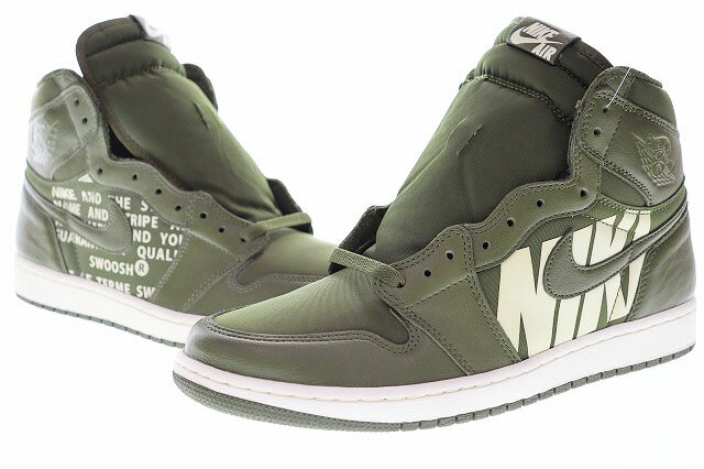 【中古】ナイキ NIKE AIR JORDAN 1 RETRO HIGH OG OLIVE CANVAS 28.5cm 555088-300 エア ジョーダン レトロ ハイ オリーブ キャンバス 【ブランド古着ベクトル】240313 メンズ 【ベクトル 古着】 240313