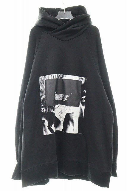 【中古】ユリウス JULIUS COTTON SWEAT FSOL HOODIE BLACK 3 637CPM5 コットン スウェット フーディ プルオーバー パーカー ブラック 【ブランド古着ベクトル】240416 メンズ 【ベクトル 古着】 240416