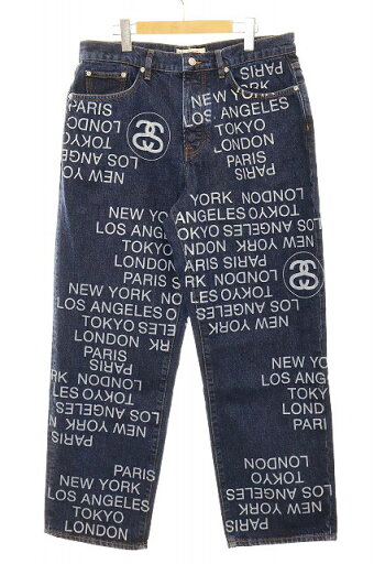 【中古】ステューシー STUSSY 24SS CITY LINKS BIG OL JEANS ONEWASH SIZE32 バギー デニム パンツ 総柄 プリント ブルー 【ブランド古着ベクトル】■ 241129 メンズ 【ベクトル 古着】 241129 【中古】ステューシー STUSSY 24SS CITY LINKS BIG OL JEANS ONEWASH SIZE32 バギー デニム パンツ 総柄 プリント ブルー 【ブランド古着ベクトル】■ 241129 メンズ 【ベクトル 古着】 241129