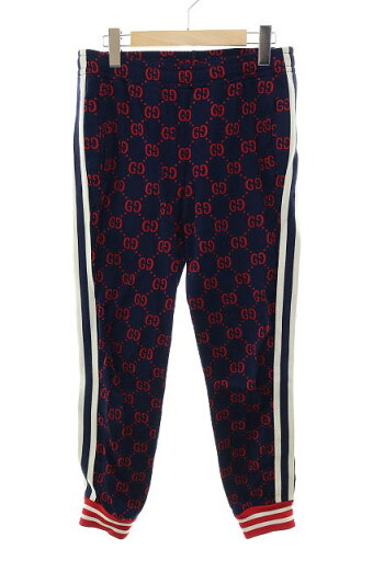 【中古】グッチ GUCCI 18SS GG ジャガード ジョギング パンツ SIZE S 496920-X9L13 ジョガー サイドライン 裾リブ GG柄 総柄 ネイビー 【ブランド古着ベクトル】☆AA★250105 メンズ 【ベクトル 古着】 250105 【中古】グッチ GUCCI 18SS GG ジャガード ジョギング パンツ SIZE S 496920-X9L13 ジョガー サイドライン 裾リブ GG柄 総柄 ネイビー 【ブランド古着ベクトル】☆AA★250105 メンズ 【ベクトル 古着】 250105