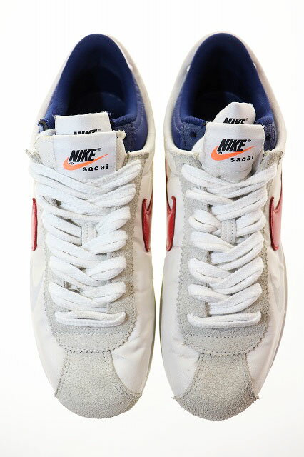 【中古】ナイキ NIKE × SACAI ZOOM CORTEZ SP WHITE UNIVERSITY RED 29cm DQ0581-100 サカイ ズーム コルテッツ ホワイト ユニバーシティ レッド 【ブランド古着ベクトル】▲250717 メンズ 【ベクトル 古着】 250717