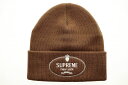 【中古】シュプリーム SUPREME 24AW CREST BEANIE クレスト ビーニー ロゴ ニット帽 ブラウン 【ブランド古着ベクトル】☆AA★▲250...