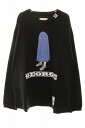 【中古】ミハラヤスヒロ MIHARA YASUHIRO GEORGE PRINTED LONG SLEEVE T-SHIRT BLACK SIZE 48 A11...