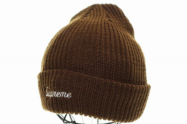 【中古】シュプリーム SUPREME 22AW LOOSE GAUGE BEANIE BROWN スクリプトロゴ ルーズ ゲージ ビーニー ニット帽 ブラウン 【ブランド古着ベクトル】☆AA★▲250224 メンズ 【ベクトル 古着】 250224