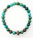 【中古】クロムハーツ CHROME HEARTS 8mm BEAD ブレスレット ターコイズ ビーズ シルバー 【ブランド古着ベクトル】☆AA★▲ 250324...