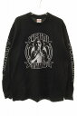 【中古】シュプリーム SUPREME × HYSTERIC GLAMOUR 21SS L/S TEE M BLACK ヒステリックグラマー ロンT プリント 袖...