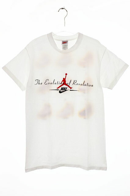 【中古】ナイキ NIKE 90s USA製 銀タグ AIR JORDAN 1-9 TEE M サイズ THE EVOLUTION OF REVOLUTION ヴィンテージ 歴代 エア ジョーダン 1 2 3 4 5 6 7 8 9 Tシャツ フェード 半袖 ホワイト 白 米国製 【ブランド古着ベクトル】250509 メンズ 【ベクトル 古着】 250509