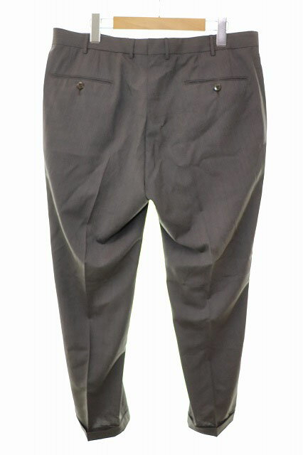 【中古】エルメネジルドゼニア Ermenegildo Zegna WOOL SLIM TROUSERS PANTS GREY SIZE 52 927F 75TB12 ウール スリム トラウザーズ スラックス パンツ グレー 【ブランド古着ベクトル】●250531 メンズ 【ベクトル 古着】 250531