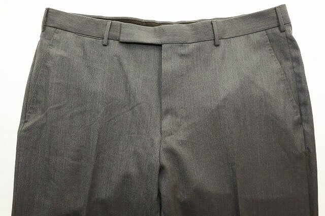 【中古】エルメネジルドゼニア Ermenegildo Zegna WOOL SLIM TROUSERS PANTS GREY SIZE 52 927F 75TB12 ウール スリム トラウザーズ スラックス パンツ グレー 【ブランド古着ベクトル】●250531 メンズ 【ベクトル 古着】 250531
