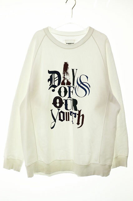 【中古】タカヒロミヤシタザソロイスト TAKAHIRO MIYASHITA The Soloist. oversized crew neck sweat shirt WHITE SIZE 44 0022aAW24 オーバーサイズ クルーネック スウェット シャツ ホワイト 【ブランド古着ベクトル】250529 メンズ 【ベクトル 古着】 250529