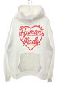 【中古】ヒューマンメイド HUMAN MADE HEARTSWEAT HOODIE WHITE L プリント ハートスウェット フーディ パーカー 裏起毛 ホワ...