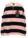 【中古】グッチ GUCCI PINEAPPLE LONG SLEEVED POLO SHIRT PINK XS 672422 パイナップル ロング スリーブ ポロ シャツ ピンク ボーダー 【ブランド古着ベクトル】☆AA★250828 メンズ 【ベクトル 古着】 250828