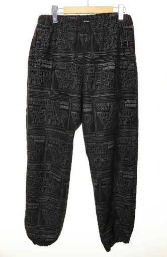 【中古】ブラックアイパッチ THE BLACK EYE PATCH PRIORITY LABEL FAKE SUEDE TRACK PANTS BLACK M フェイク スエード トラック パンツ ブラック 【ブランド古着ベクトル】250709 メンズ 【ベクトル 古着】 250709