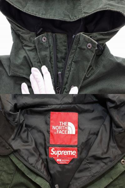 【中古】シュプリーム SUPREME × THE NORTH FACE 12AW MOUNTAIN SHELL JACKET FOREST GREEN L GWJAF1203001A ザ ノース フェイス マウンテン シェル ジャケット フォレスト グリーン 【ブランド古着ベクトル】☆AA★250910 メンズ 【ベクトル 古着】 250910