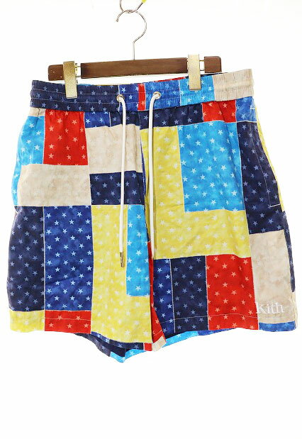 キスニューヨークシティ KITH NYC 20SS MIXED STARS HARDAWAY SHORT BLUE M ミックス スターズ ショーツ ハーフパンツ ブルー マルチカラー ☆AA★●■260412 メンズ  260412