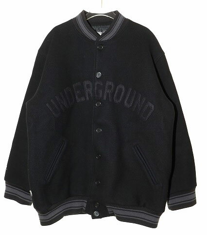 Rakuten - 【中古】NITROW UNDERGROUND STADIUM JUMPER 2XL NW042-JK19 ナイトロウ アンダーグラウンド スタジャン ブラック ロゴ 【ブランド古着ベクトル】260121 メンズ 【ベクトル 古着】 260121