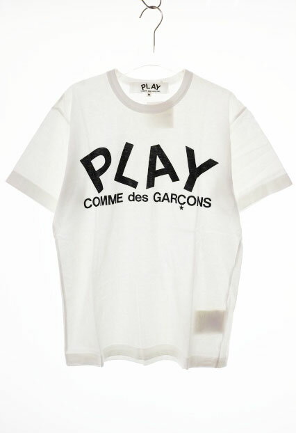 Rakuten - 【中古】プレイコムデギャルソン PLAY COMME des GARCONS フロント ロゴ Tシャツ Mサイズ AZ-T014 プリント 半袖 ホワイト 【ブランド古着ベクトル】●■260509 メンズ 【ベクトル 古着】 260509