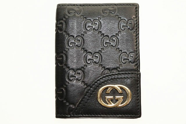 【中古】グッチ GUCCI パスケース カードケース レザー GGロゴ 二つ折り ブラック 【ブランド古着ベクトル】☆AA★▲251130 メンズ レディース 【ベクトル 古着】 251130
