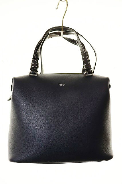 乐天商城 - 【中古】セリーヌ CELINE スモールソフトキューブ ショルダーバッグ 2WAY レザー ネイビー 【ブランド古着ベクトル】☆AA★▲■260228 レディース 【ベクトル 古着】 260413