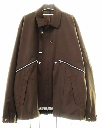 樂天商城 - 【中古】タム Tamme 22SS MK3 JACKET SIZE2 BROWN 22S0014 ドッキング ブルゾン ジャケット ジップ デザイン ブラウン 茶色 【ブランド古着ベクトル】●260311 メンズ 【ベクトル 古着】 260321