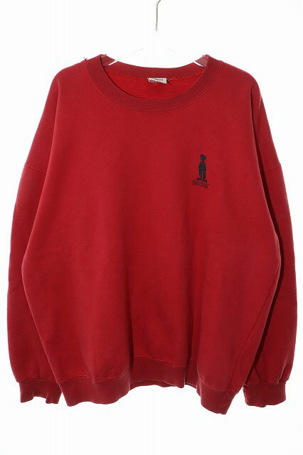 【中古】ステューシー STUSSY 90s 初期 白タグ シャドーマン スウェット Lサイズ USA製 トレーナー レッド 【ブランド古着ベクトル】☆AA★260420 メンズ 【ベクトル 古着】 260420