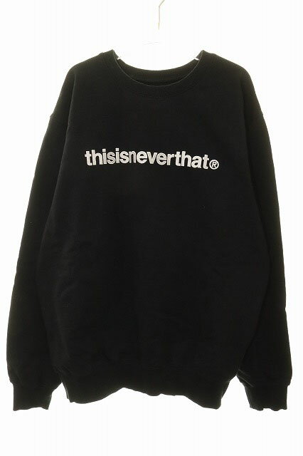 Rakuten - 【中古】ディスイズネバーザット thisisneverthat T-LOGO CREWNECK SWEAT BLACK XL クルーネック スウェット 刺繍ロゴ トレーナー ブラック 【ブランド古着ベクトル】●260531 メンズ 【ベクトル 古着】 260531