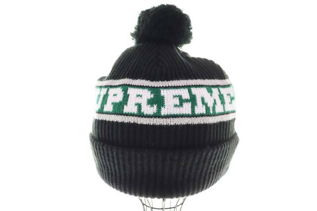 Rakuten - 【中古】シュプリーム SUPREME 24AW BIG STRIPE LOGO BEANIE ビッグ ストライプ ロゴ ビーニー ニット帽 ブラック グリーン 黒 緑 【ブランド古着ベクトル】 ▲260530 メンズ 【ベクトル 古着】 260530