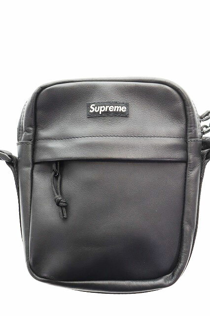Rakuten - 【中古】シュプリーム SUPREME 23AW LEATHER SHOULDER BAG BLACK レザー ショルダー バッグ ブラック 黒 【ブランド古着ベクトル】☆AA★▲260409 メンズ 【ベクトル 古着】 260409