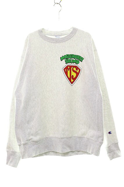 乐天商城 - 【中古】MASTERPIECE SOUND LOGO CREW SWEAT GRAY Lサイズ マスター ピース サウンド クルーネック プリント スウェット リバースウィーブ グレー 【ブランド古着ベクトル】260317 メンズ 【ベクトル 古着】 260317