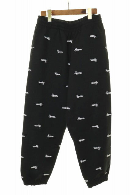 シュプリーム SUPREME 25AW REPEAT SCRIPT SWEATPANT BLACK S リピート スクリプト スウェット パンツ ブラック ☆AA★260424 メンズ  260424