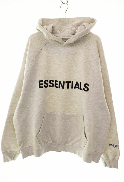 Rakuten - 【中古】エフオージー エッセンシャルズ FOG ESSENTIALS フロント ラバーロゴ プルオーバー フーディ Mサイズ パーカー グレー 【ブランド古着ベクトル】☆AA★260412 メンズ 【ベクトル 古着】 260412