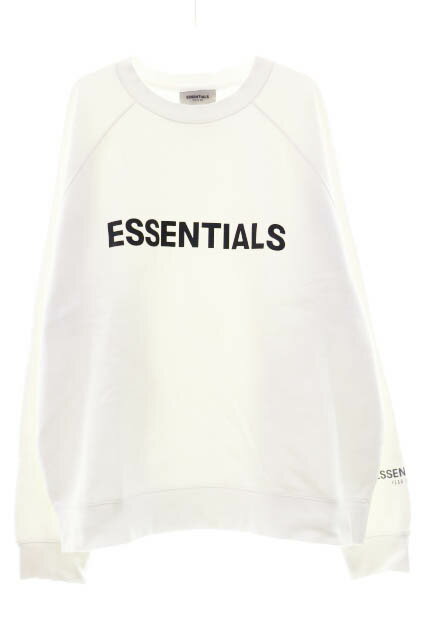 エフオージー エッセンシャルズ FOG ESSENTIALS FRONT LOGO SWEAT WHITE Lサイズ フロント ロゴ スウェット トレーナー 裏起毛 ホワイト 白 260321 メンズ  260321