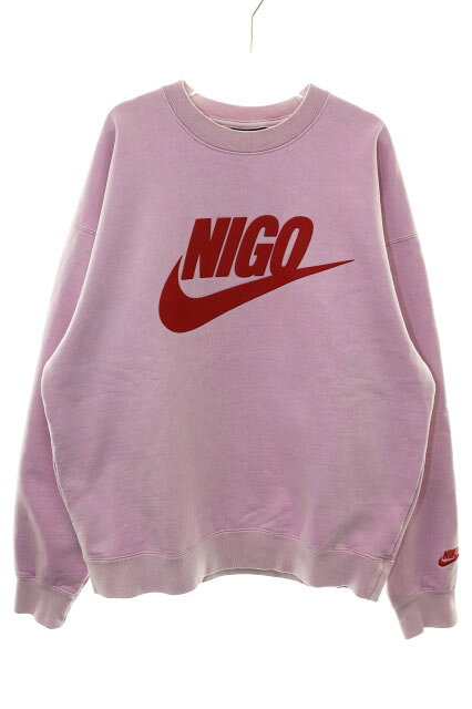 Rakuten - 【中古】ヒューマンメイド HUMAN MADE NIGO × NIKE NRG CREW FLEECE PINK L FV5941-621 フリース クルーネック スウェットシャツ トレーナー ピンク 【ブランド古着ベクトル】260330 メンズ 【ベクトル 古着】 260330