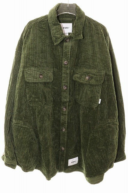 Rakuten - 【中古】ダブルタップス WTAPS WCPO LS CORDUROY SIZE 04 212WVDT-SHM04 コーデュロイ シャツ 長袖 オリーブ 【ブランド古着ベクトル】☆AA★260420 メンズ 【ベクトル 古着】 260420
