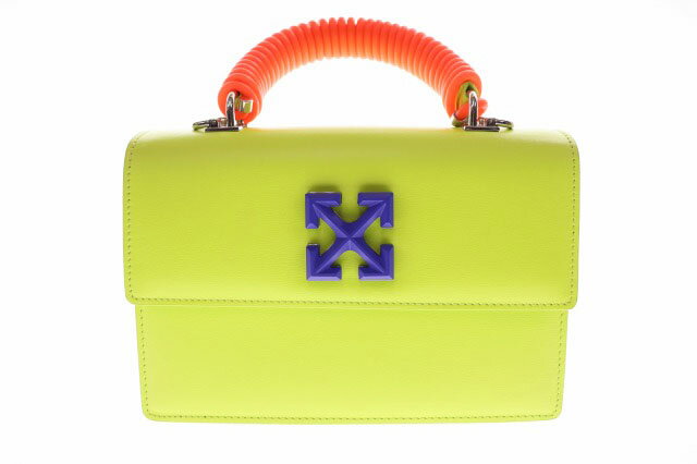 乐天商城 - 【中古】オフホワイト OFF WHITE GREEN JITNEY 1.4 LEATHER SHOULDER BAG ジットニー レザー ショルダー バッグ ハンドバッグ イエロー 【ブランド古着ベクトル】☆AA★●▲260511 メンズ 【ベクトル 古着】 260512