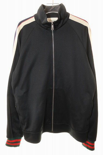 乐天商城 - 【中古】グッチ GUCCI TECHNICAL JERSEY JACKET BLACK SIZE M 474634 X5T39 サイドライン テクニカル トラック ジャケット ブラック 【ブランド古着ベクトル】☆AA★260513 メンズ 【ベクトル 古着】 260513