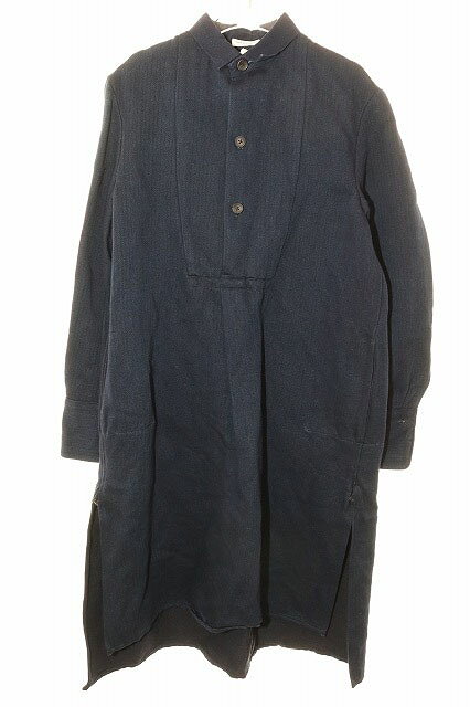 Rakuten - 【中古】シュス SUS-SOUS LONG SMOCK INDIGO SIZE 5 06-SS01705 ロング スモックコート ロングコート シャツ インディゴ 【ブランド古着ベクトル】●260410 メンズ 【ベクトル 古着】 260410