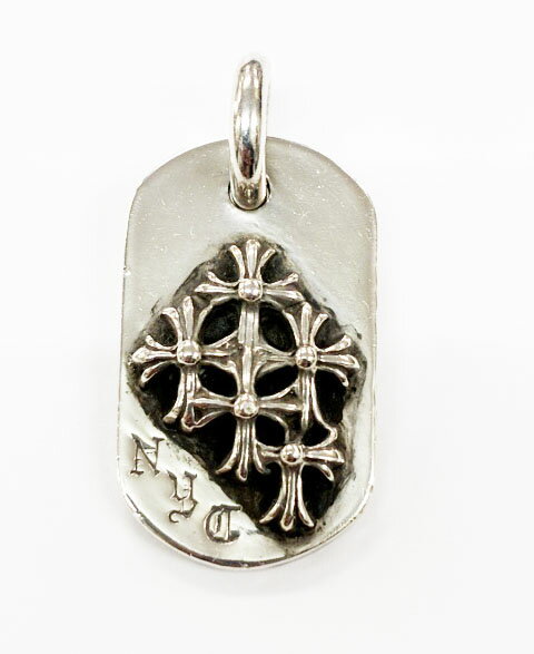 Rakuten - 【中古】クロムハーツ CHROME HEARTS RAISED DOGTAG レイズド ドッグタグ NYC限定 ネックレス トップ チャーム シルバー 【ブランド古着ベクトル】☆AA★▲ 260502 メンズ レディース 【ベクトル 古着】 260503