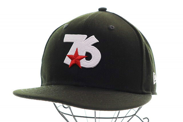 Rakuten - 【中古】ウィズ WHIZ × NEW ERA 76CAP BLACK ニューエラ コラボ ベースボール キャップ ブラック 【ブランド古着ベクトル】●▲ 260423 メンズ 【ベクトル 古着】 260423