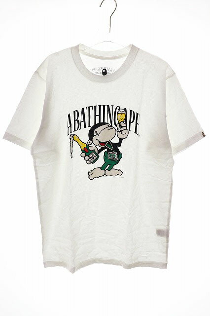 Rakuten - 【中古】アベイシングエイプ A BATHING APE CHAMPAGNE BOTTLE TEE WHITE M シャンパン ボトル Tシャツ プリント 半袖 ホワイト 【ブランド古着ベクトル】260426 メンズ 【ベクトル 古着】 260426