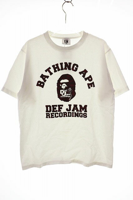 Rakuten - 【中古】アベイシングエイプ A BATHING APE × DEF JAM BAPE CAMO NYC 10th WHITE M ニューヨーク店 10周年記念 デフ ジャム カレッジ ロゴ Tシャツ カモ柄 半袖 ホワイト 【ブランド古着ベクトル】260426 メンズ 【ベクトル 古着】 260426