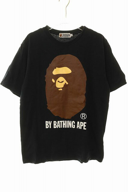 樂天商城 - 【中古】アベイシングエイプ A BATHING APE BIG FACE TEE BLACK M ビッグ フェイス プリント Tシャツ 半袖 ブラック 【ブランド古着ベクトル】260428 メンズ 【ベクトル 古着】 260428