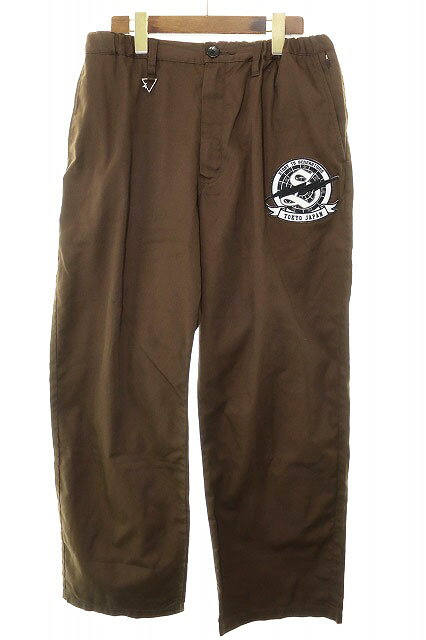 樂天商城 - 【中古】ウィズ WHIZ PIT PANTS BROWN L WL-P-214 ピットパンツ ワッペン ブラウン 【ブランド古着ベクトル】●260428 メンズ 【ベクトル 古着】 260428