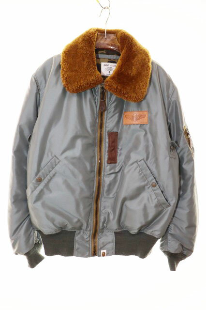 Rakuten - 【中古】アベイシングエイプ A BATHING APE × TOYS McCOY MARITIME BAPE S-R SQUADRON L 001HJ9831907 トイズ マッコイ フライトジャケット 【ブランド古着ベクトル】260507 メンズ 【ベクトル 古着】 260507